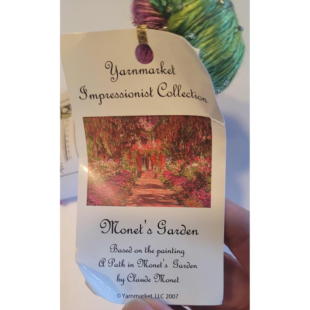 NWT Artyarns Beaded Silk Handpainted Monet's Garden Yarn - Picture 7 of 7